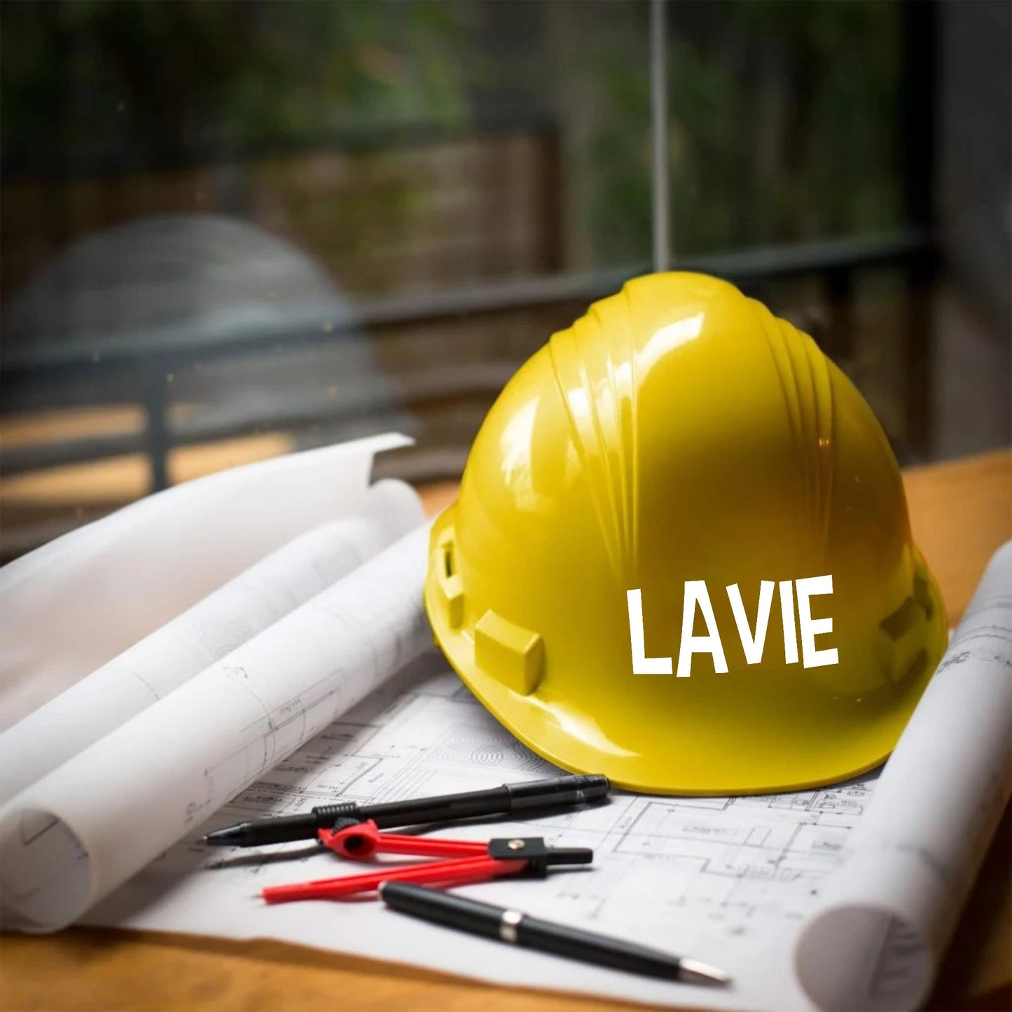 Custom Name Vinyl Decal Sticker: Personalized Waterproof Hard Hat, Laptop