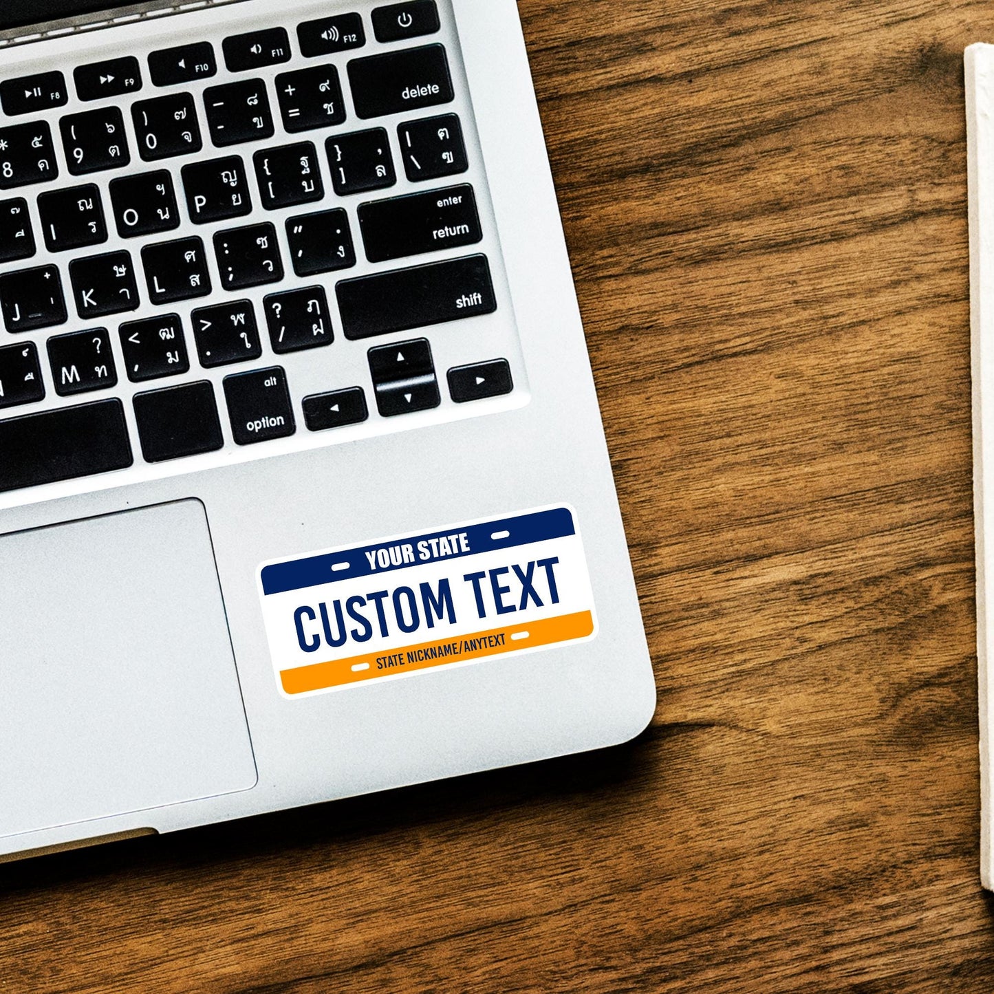 Custom Text Waterproof Vinyl Sticker - Laptop, Car, Bumper