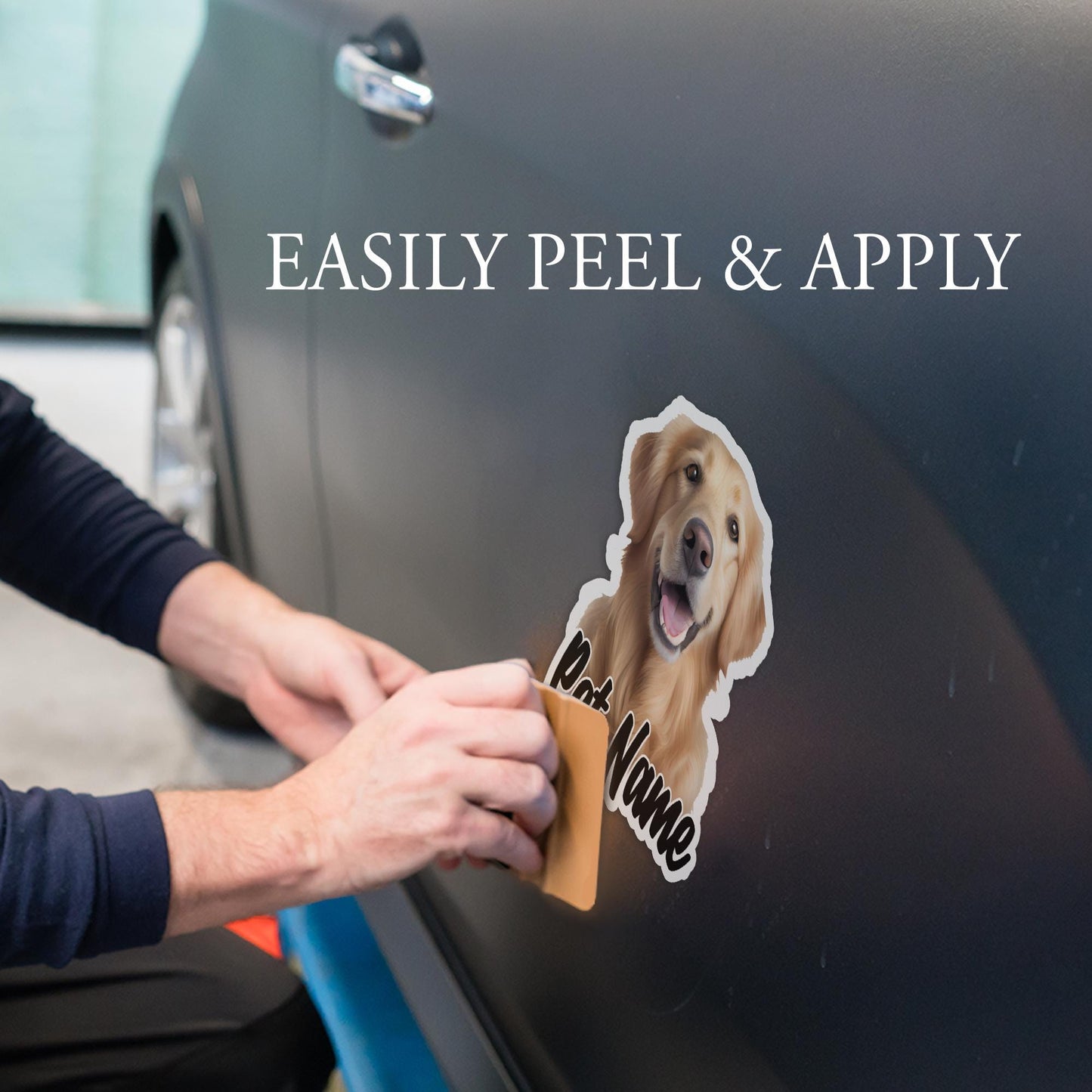 Custom Pet Portrait Sticker: Waterproof Dog & Cat Decal