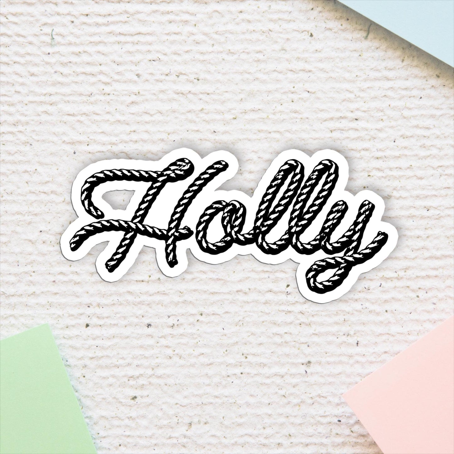 Coastal Cowgirl Custom Name Sticker: Weatherproof Vinyl Decal