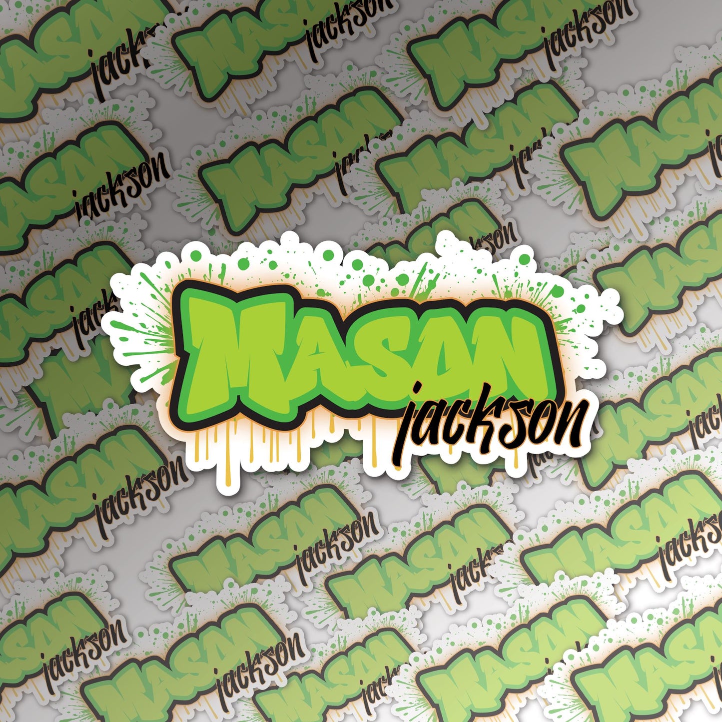 Custom Name Sticker: Personalized Die-Cut Vinyl Graffiti Decal Sticker for Water Bottle, Laptop, Cup, Toolboxes, Daycare Labels