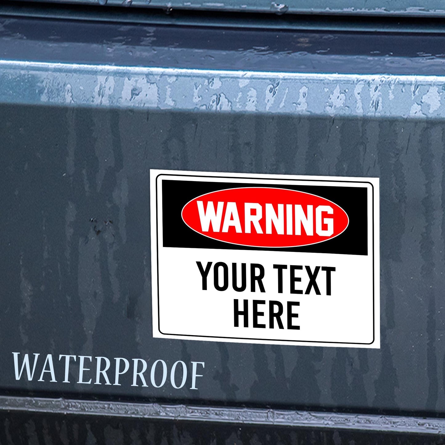 Custom Warning Sticker, Personalized Vinyl Sticker for Warning Sign, Custom Bumper Stickers for Car, Truck, Van and more vehicles