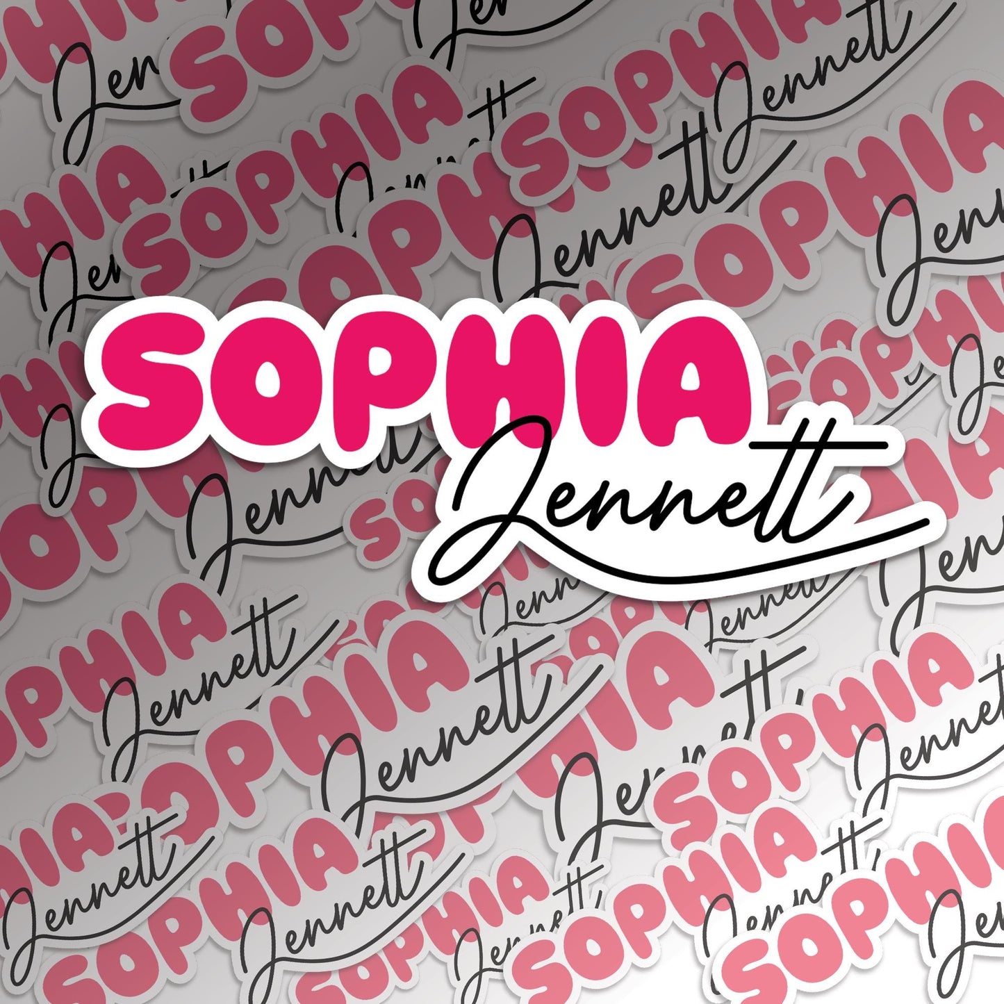 Waterproof Custom Name Vinyl Decal: Personalized Water Bottle & Laptop Sticker