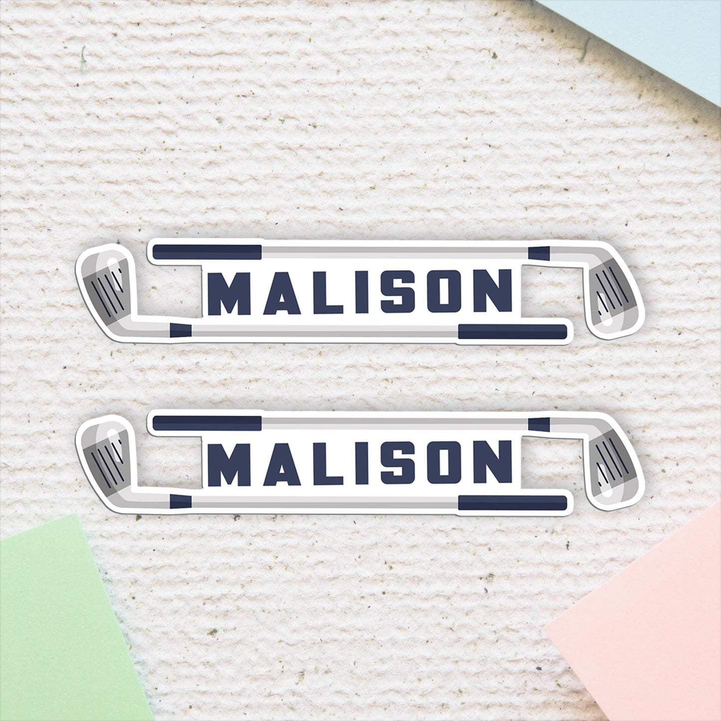 Custom Golf Name Vinyl Decal: Personalized Water Bottle Sticker