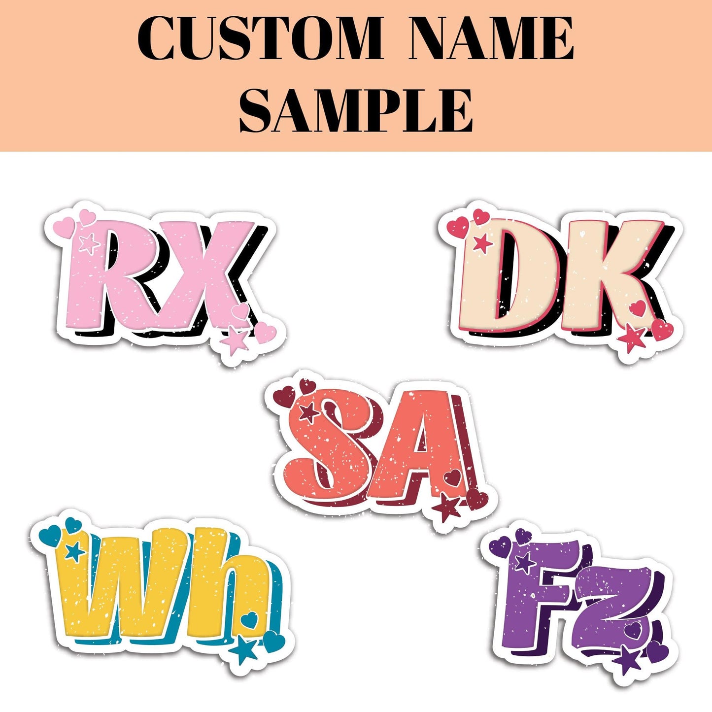 Personalized Name Vinyl Sticker: Custom Monogram Decal for Laptop, Water Bottle